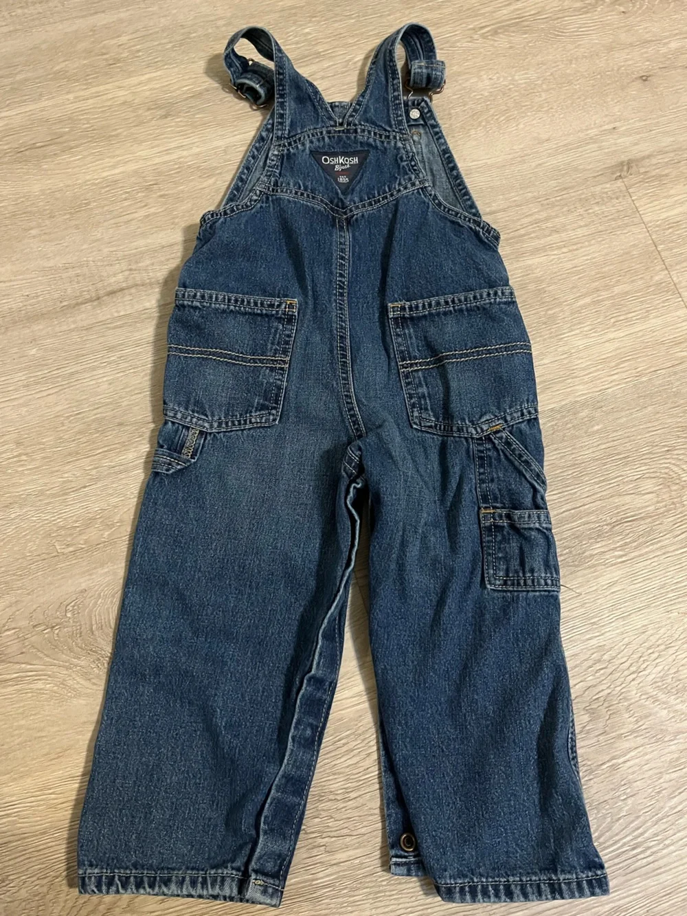 OshKosh B'gosh Kids Relaxed Denim Overalls - Indigo Blue